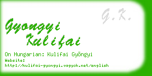 gyongyi kulifai business card